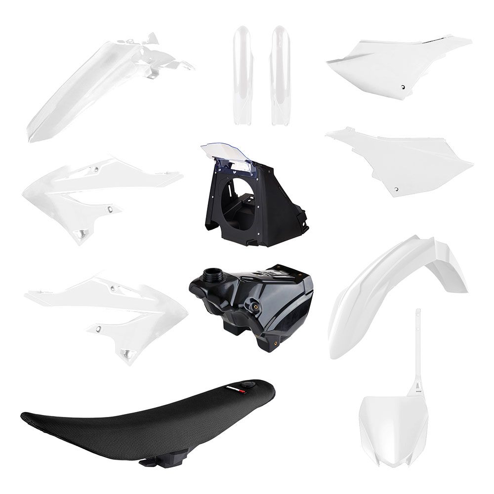 Polisport MX Restyle Plastic Kit White w/Tank & Seat for Yamaha YZ125/YZ250 02-21