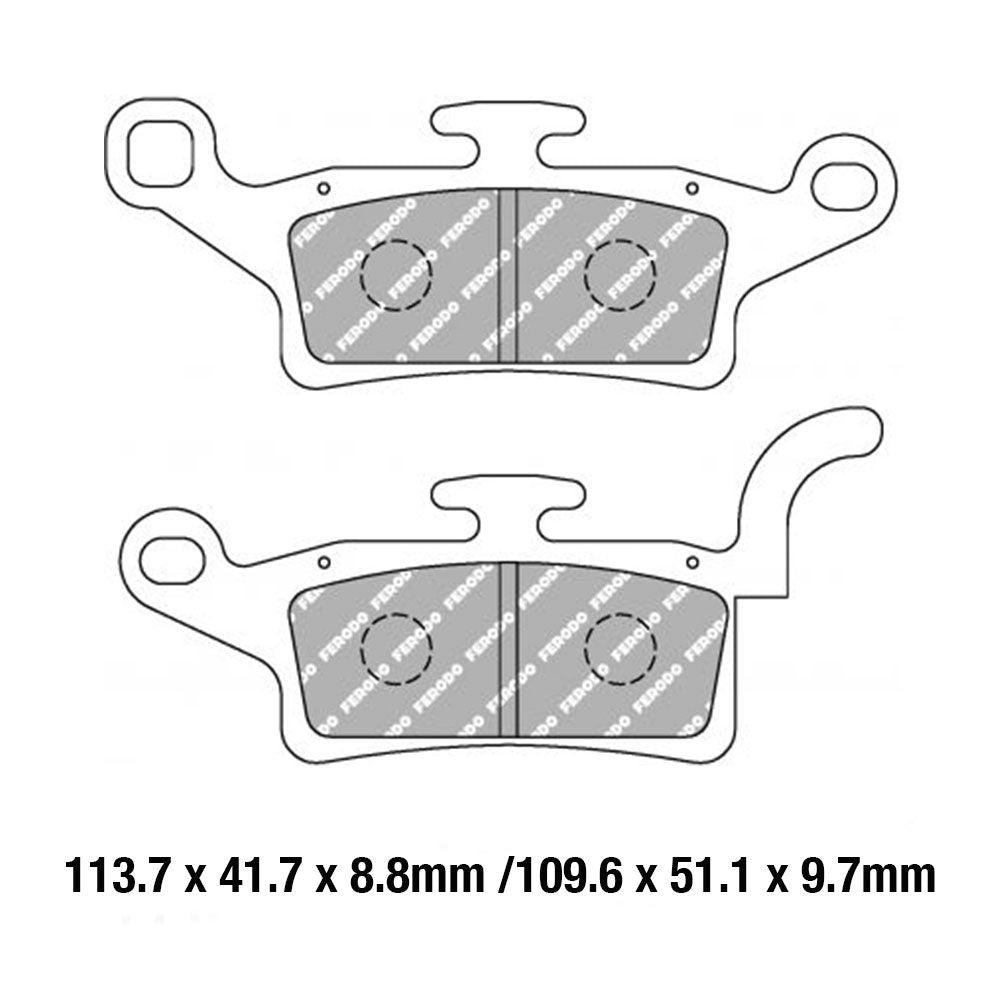 Ferodo FDB2264EF Eco-Friction Road Series Organic/Non-Sintered Mid-Metallic Compound Brake Pads