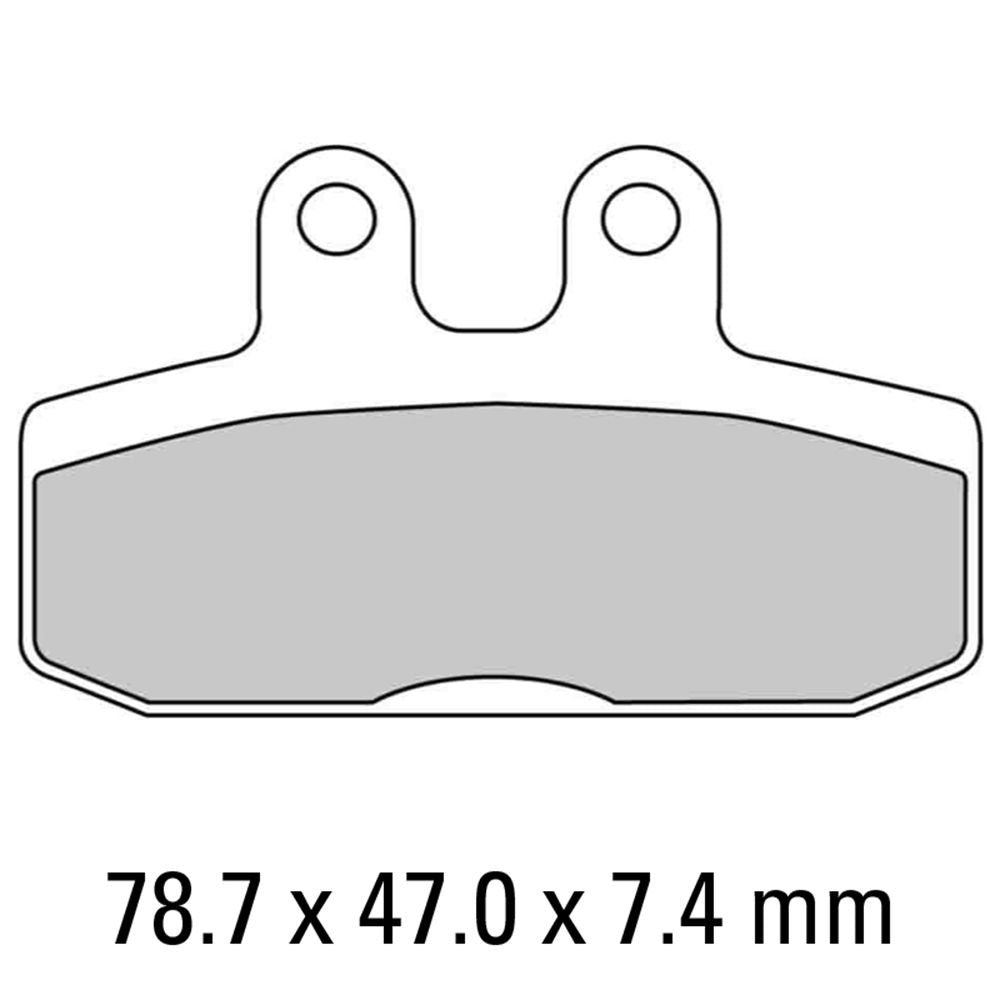 Ferodo FDB2060AG Argento Carbon Grip Road Series Organic/Non-Sintered Carbon Grip Compound Brake Pads