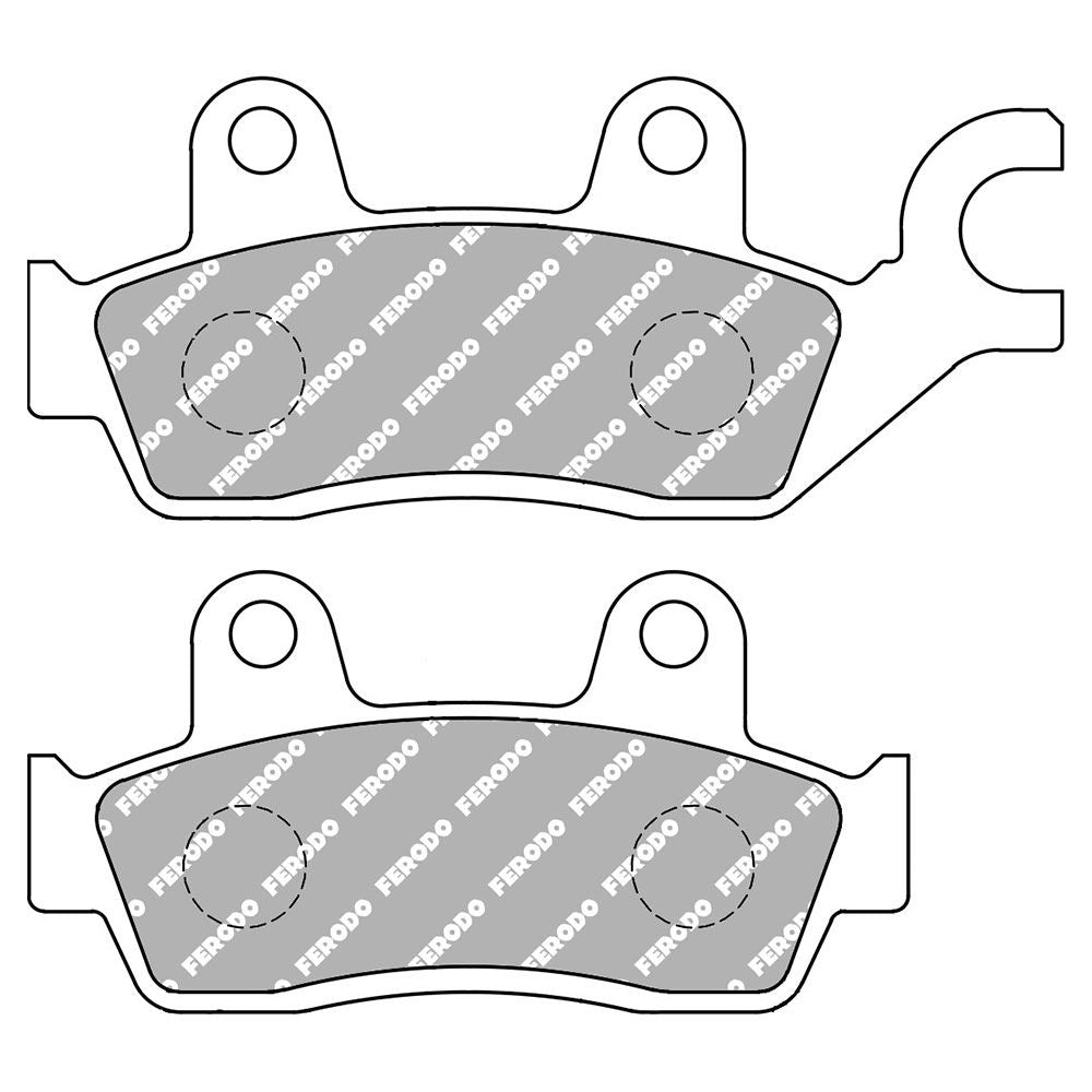 Ferodo FDB2329EF Eco-Friction Road Series Organic/Non-Sintered Mid-Metallic Compound Brake Pads
