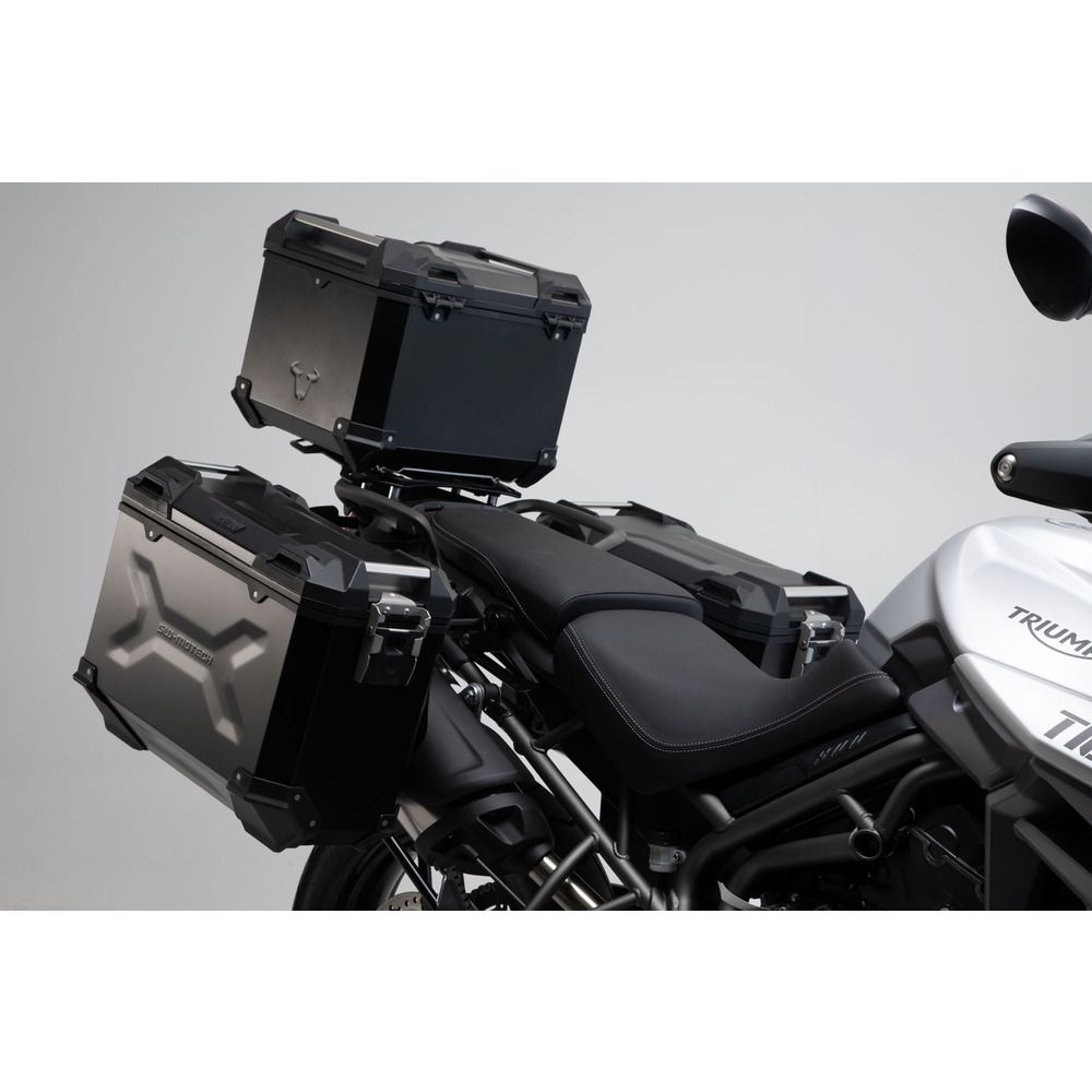 SW-Motech SW-GPT1174770001-S TRAX ADV Silver Top Case System for Triumph Tiger 800 10-Up