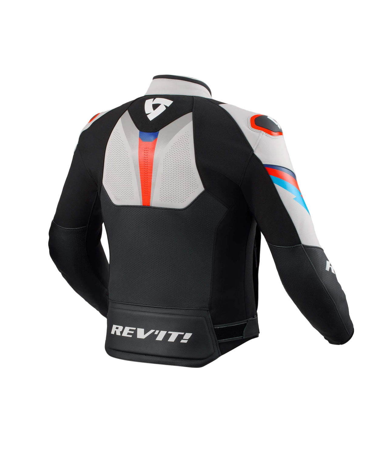 REV'IT! Quantum 3 Black/Light Grey Leather Jacket