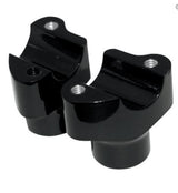 Drag Specialties 0602-0350 1-1/2" Tall Risers w/1-1/4" Thick Base Gloss Black for 1" Handlebar Universal Use (Easy-R) [INTERNAL]