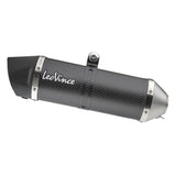 LeoVince LVSO14260E LV One Evo Carbon Fiber Slip-On Muffler w/Carbon End Cap for Kawasaki Ninja 400 18-21/Z 400 19-21