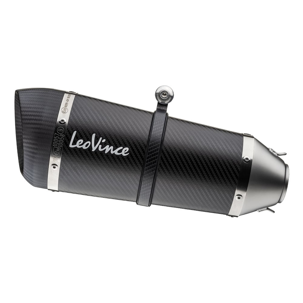 LeoVince LVSO14280S Factory S Carbon Fiber Slip-On Muffler w/Carbon End Cap for Triumph Speed Triple 1050 RS/S 18-19