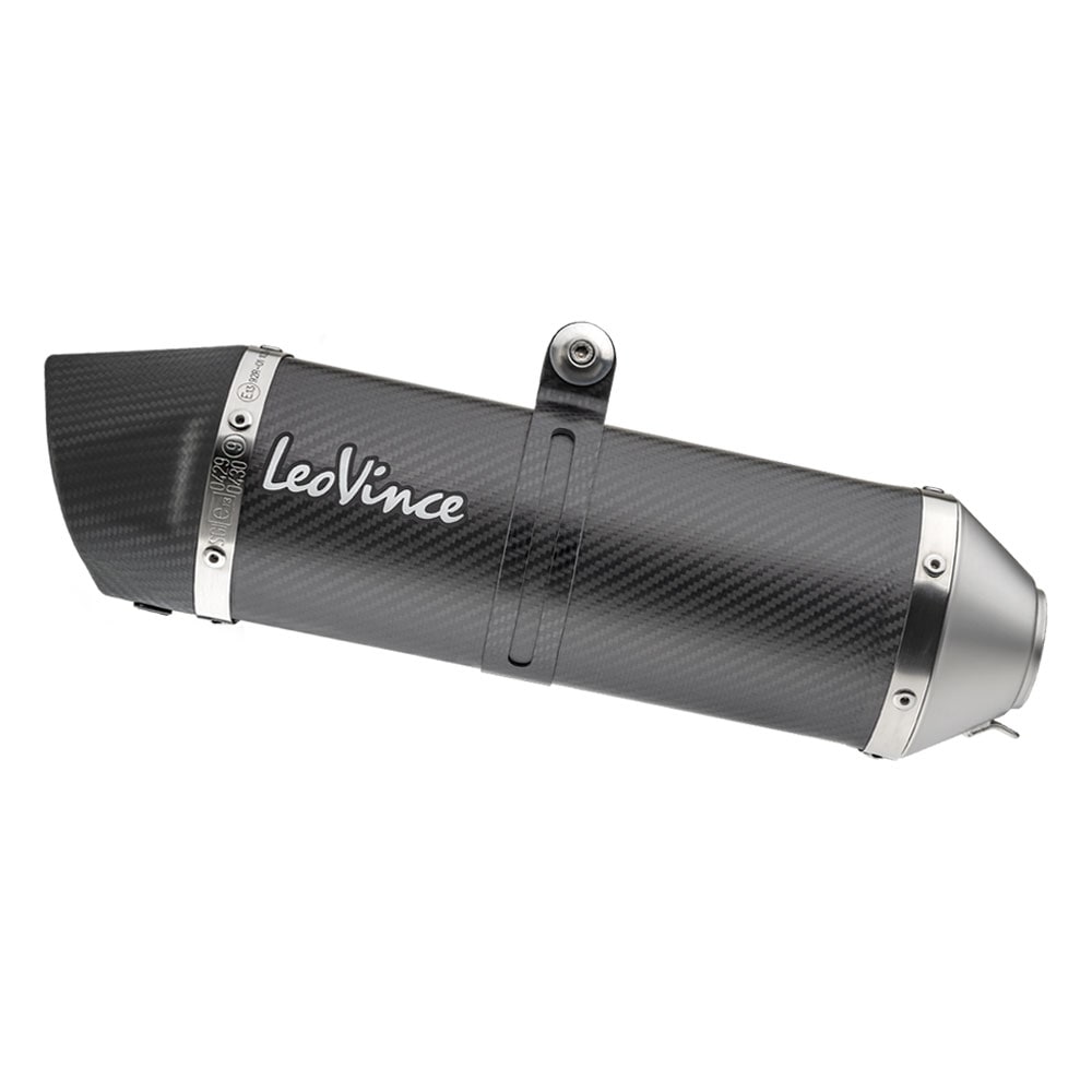 LeoVince LVFS14361E LV One Evo Carbon Fiber Full Exhaust System w/Slash Cut Carbon End Cap for Yamaha YZF-R7/MT-07/XSR 700/XTribute 21-22