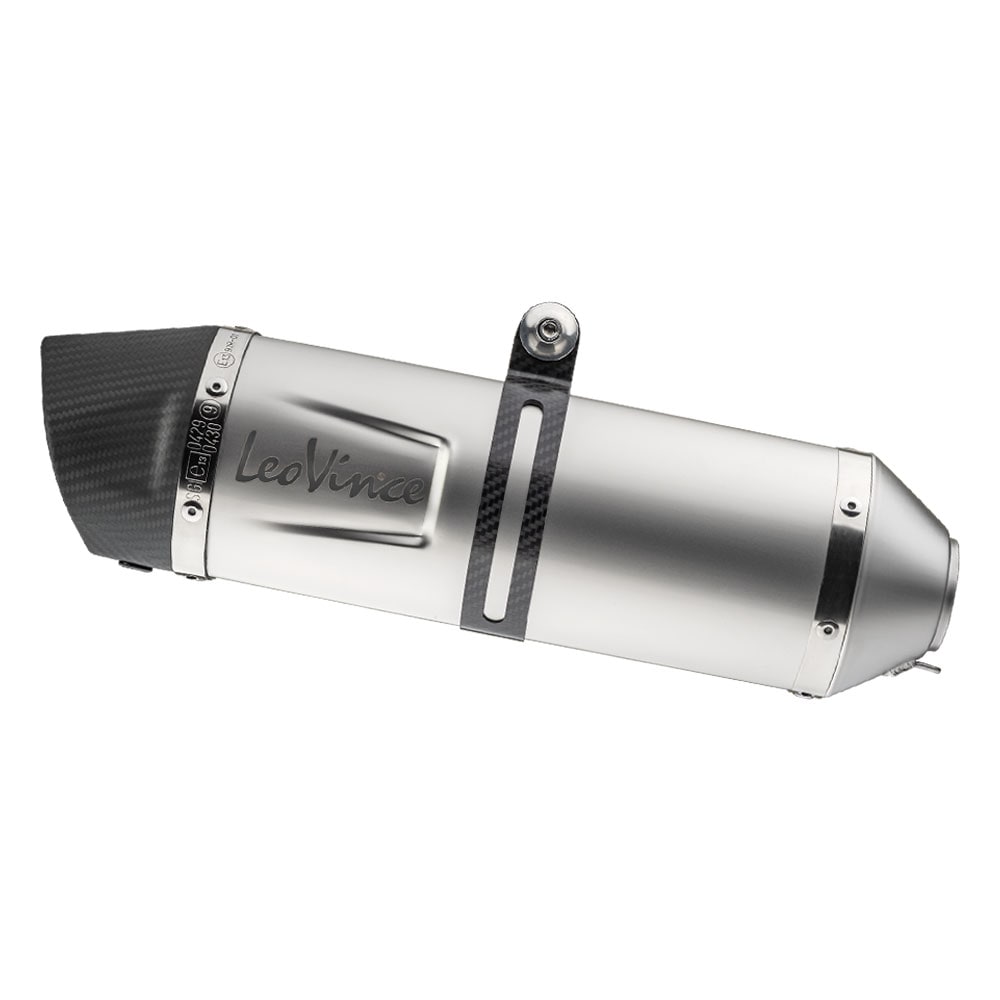 LeoVince LVSO14314E LV One Evo Stainless Steel Slip-On Muffler w/Carbon End Cap for Honda CB 500 F/CBR 500 R 19-21/CB 500 X 19-22