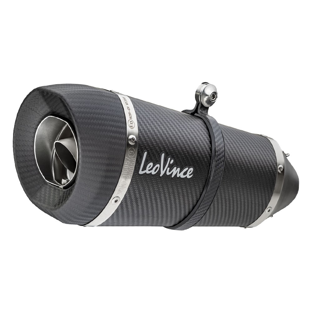 LeoVince LVSO14280S Factory S Carbon Fiber Slip-On Muffler w/Carbon End Cap for Triumph Speed Triple 1050 RS/S 18-19