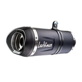 LeoVince LVFS14349EB LV One Evo Black Edition Full Exhaust System w/Slash Cut Carbon End Cap for Yamaha Tracer 7/Tracer 7 GT 21-22