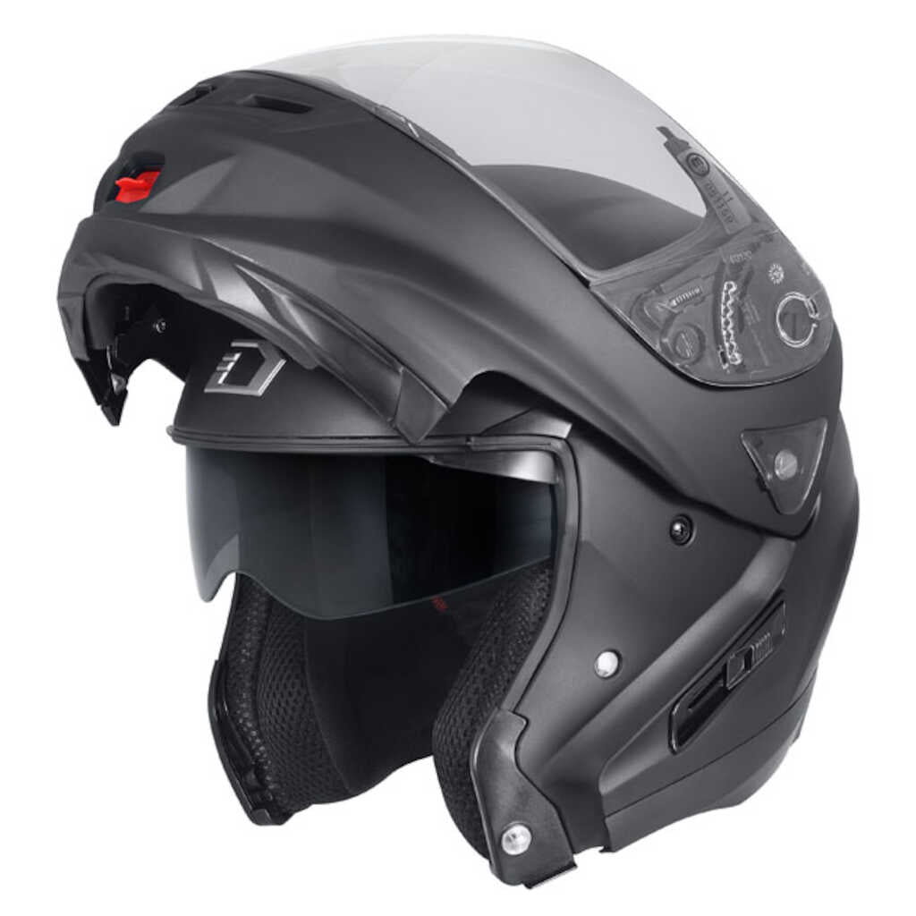 DriRider Compass Matte Black Modular Helmet [LG][INTERNAL]