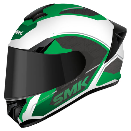 SMK Typhoon RD1 Matte White/Green/Black MA186 Helmet - EasyR