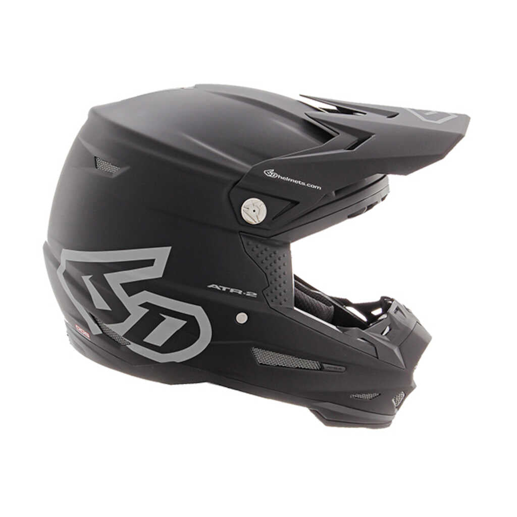 6D ATR-2Y Solid Matte Black Youth Helmet