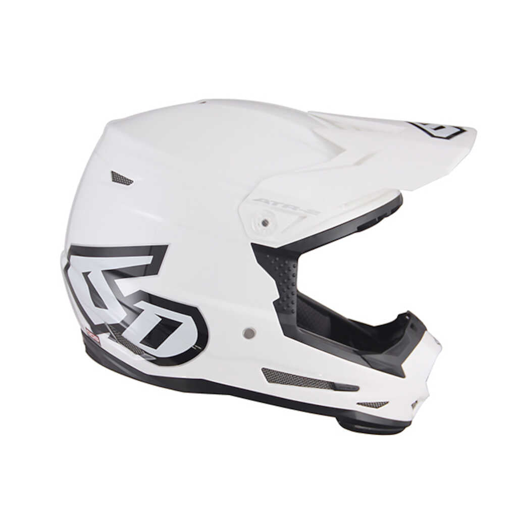 6D ATR-2Y Solid Gloss White Youth Helmet