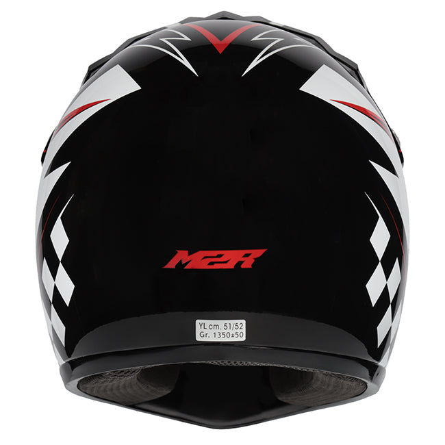 M2R MX2 JR Lightning PC-1 Red/White/Black Youth Helmet