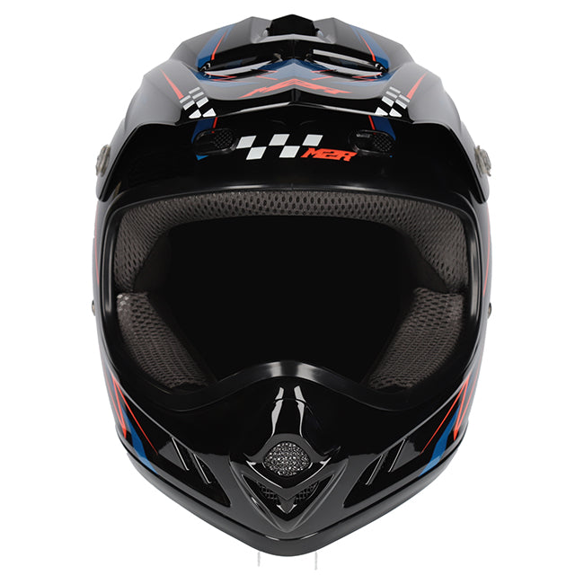 M2R MX2 JR Lightning PC-8 Orange/Blue/Black Youth Helmet