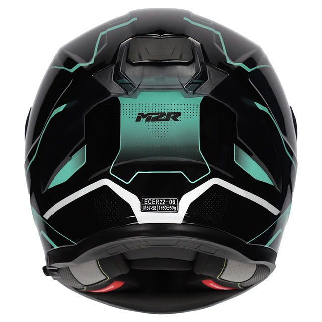 M2R Sabre Inception PC-9 Teal Helmet