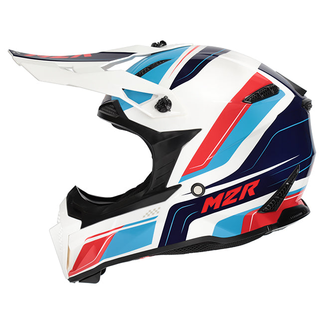 M2R X2.1 Pulse PC-2 Blue/White/Red Helmet