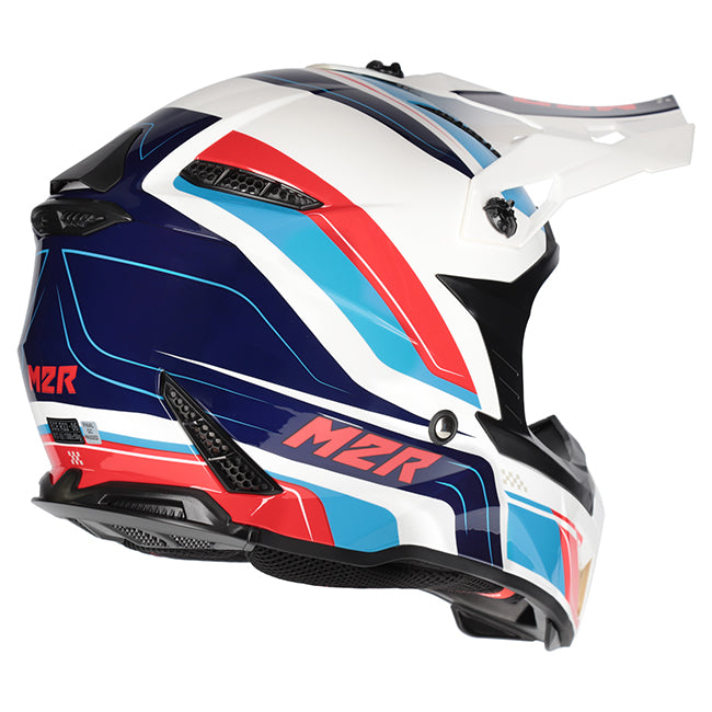 M2R X2.1 Pulse PC-2 Blue/White/Red Helmet