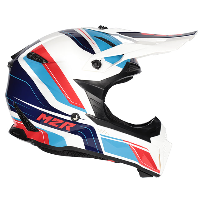 M2R X2.1 Pulse PC-2 Blue/White/Red Helmet