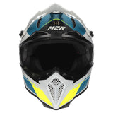 M2R X2.1 Pulse PC-3F Hi-Vis/Silver/Blue Helmet