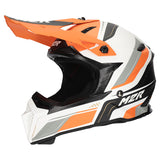 M2R X2.1 Pulse PC-8F Orange/White/Silver Helmet