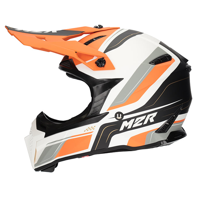 M2R X2.1 Pulse PC-8F Orange/White/Silver Helmet