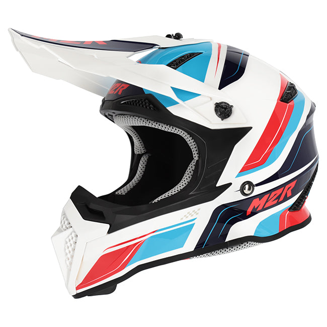 M2R X2.1 Pulse PC-2 Blue/White/Red Youth Helmet