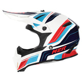 M2R X2.1 Pulse PC-2 Blue/White/Red Youth Helmet