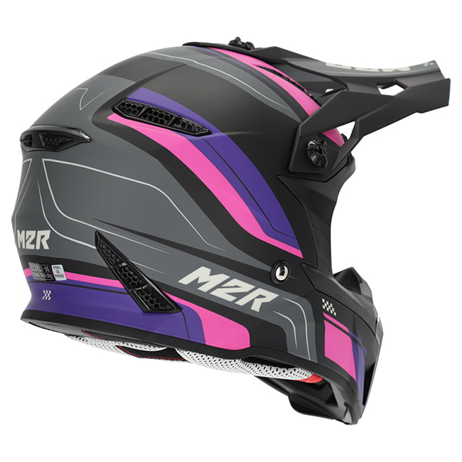 M2R X2.1 Pulse PC-7F Pink/Purple/Black Youth Helmet