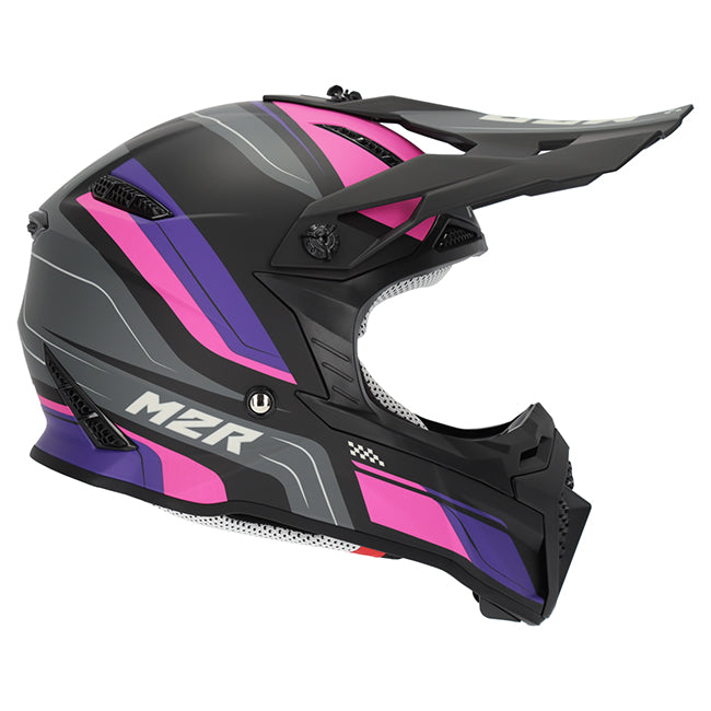 M2R X2.1 Pulse PC-7F Pink/Purple/Black Youth Helmet