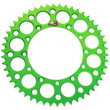 Renthal 112U52051GGN Ultralight Grooved 51T Rear Sprocket Green (520 Pitch)