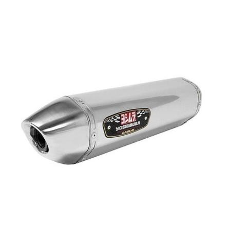 Yoshimura R-77 Street Stainless Dual Slip-On Mufflers w/Stainless Sleeve/Stainless End Cap for Suzuki GSX-R1000 09-11