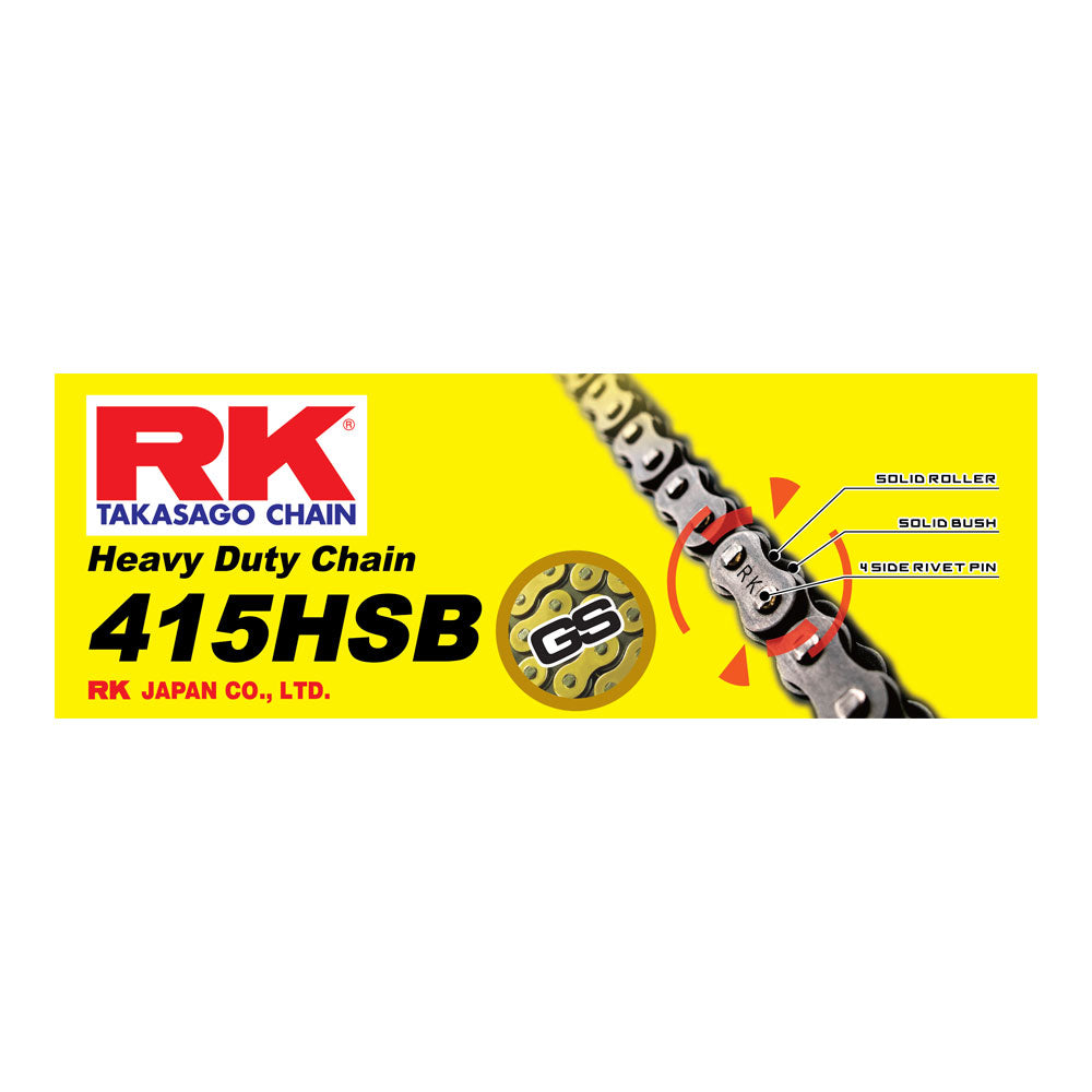 RK Takasago Chain 12-411-130GD Heavy Duty Chain GS415HSB 130 Link Gold
