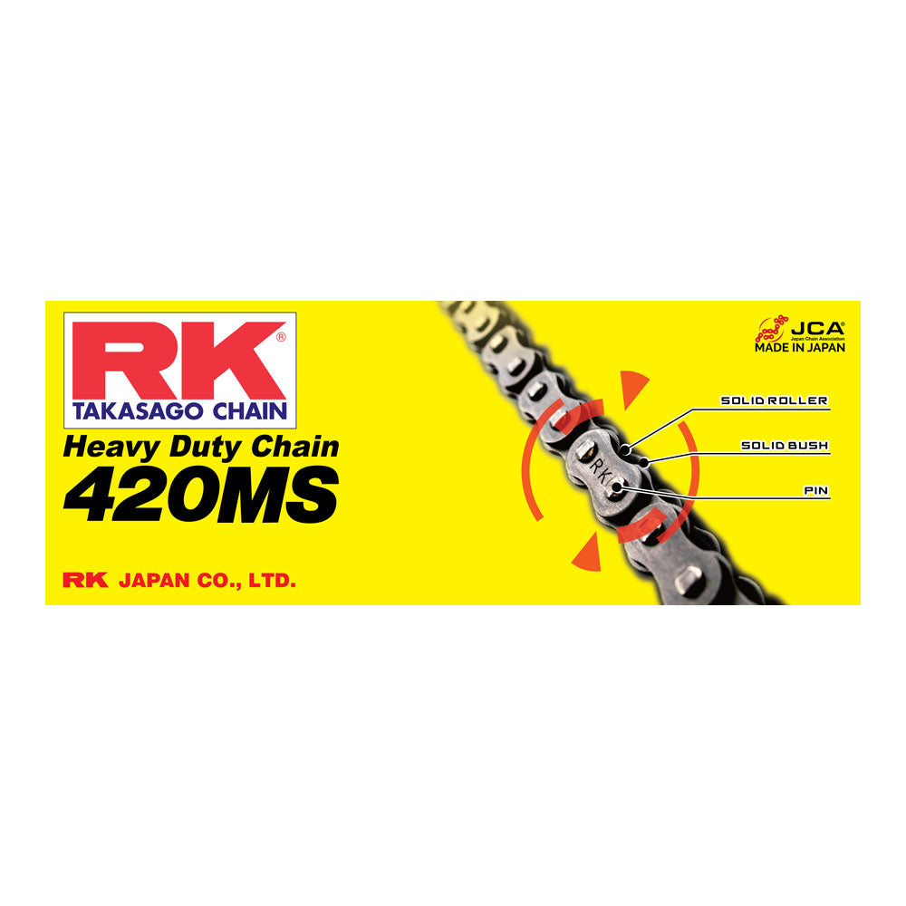 RK Takasago Chain 12-421-102 Heavy Duty Chain 420MS 102 Link