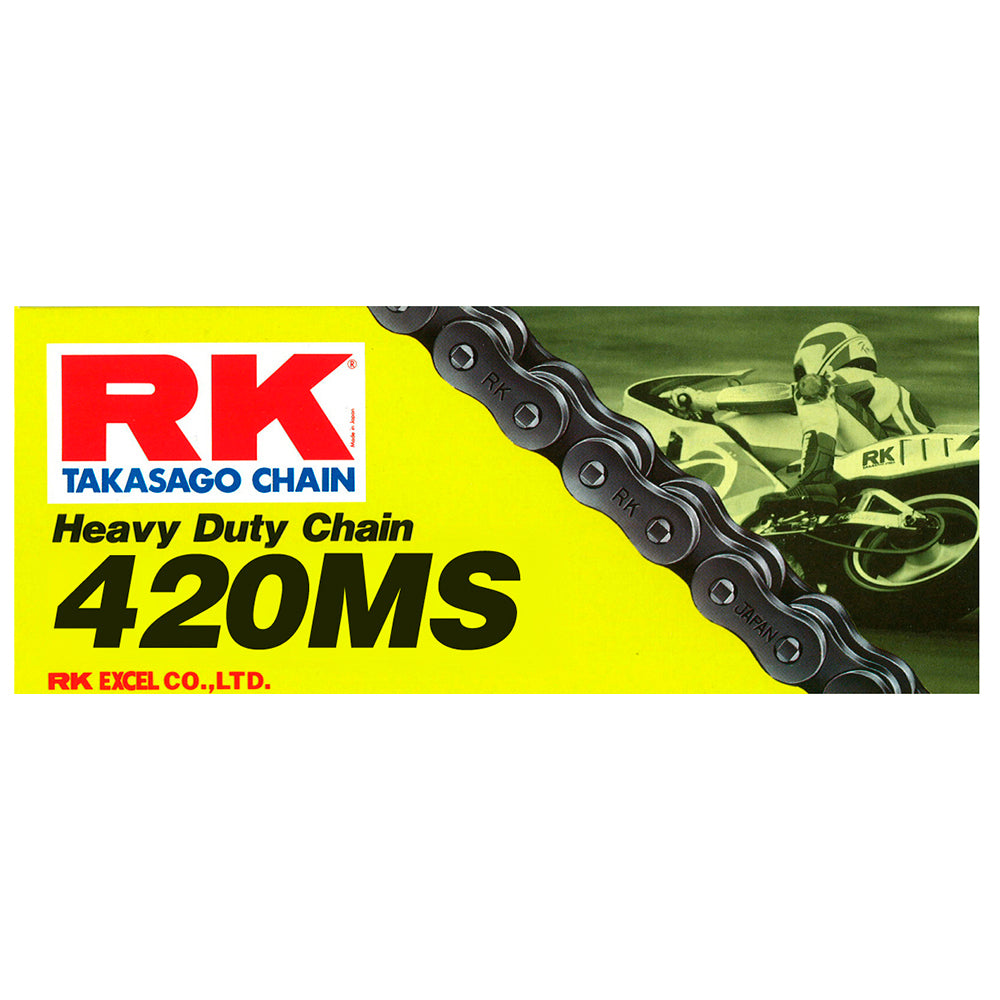 RK Takasago Chain 12-421-126 Heavy Duty Chain 420MS 126 Link