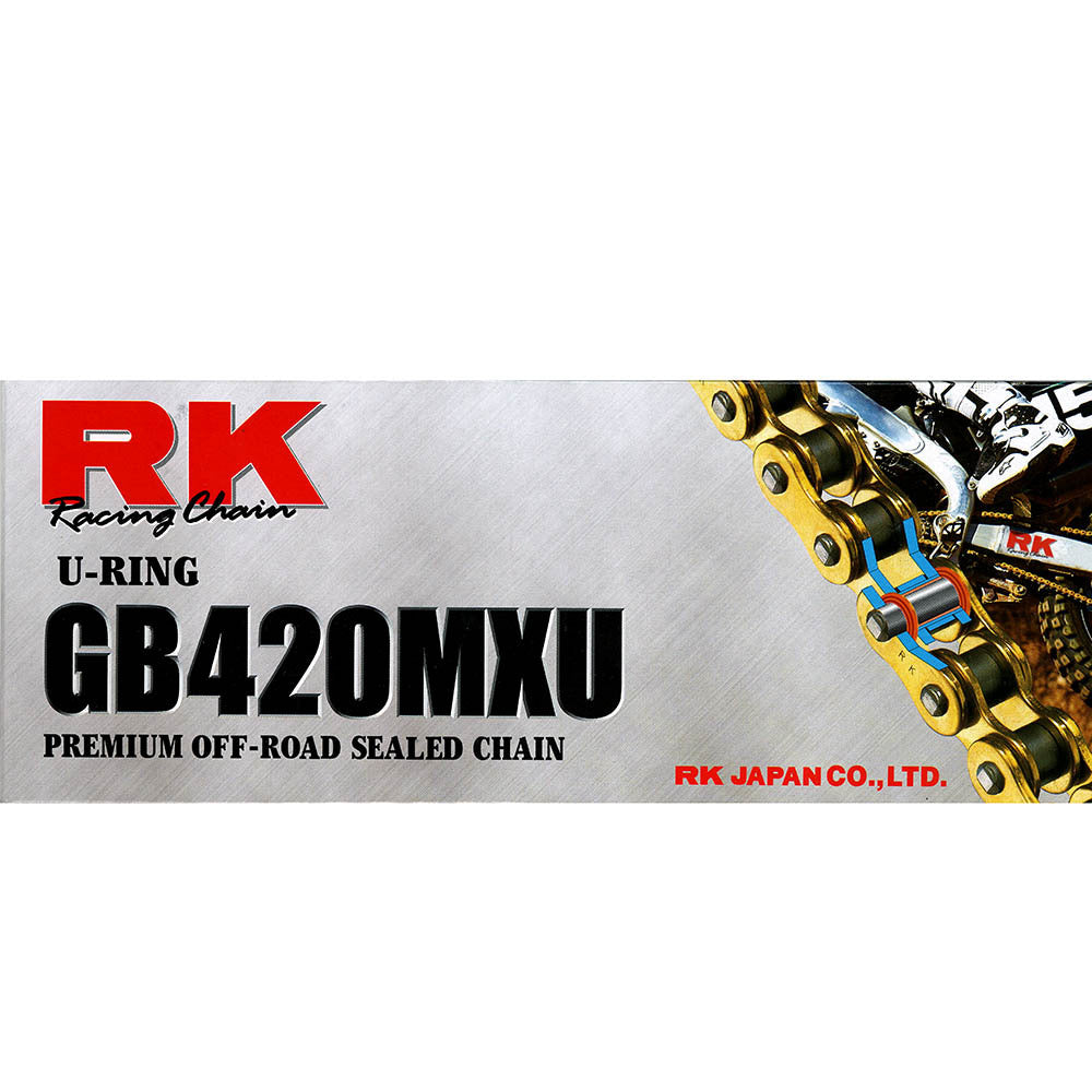 RK Takasago Chain 12-429-136GD MXU Series U-Ring Chain GB420MXU 136 Link Gold