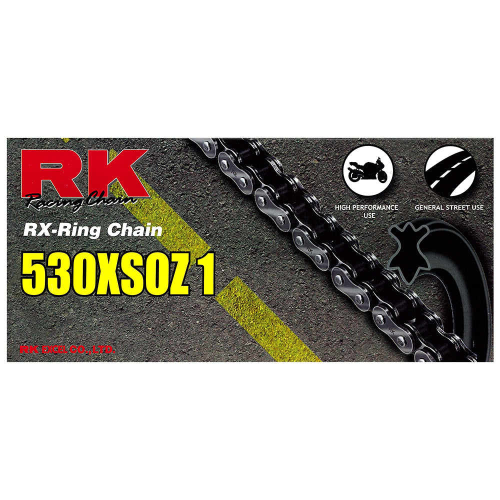 RK Takasago Chain 12-53X-114 XSOZ1 Series RX-Ring Chain 530XSOZ1 114 Link