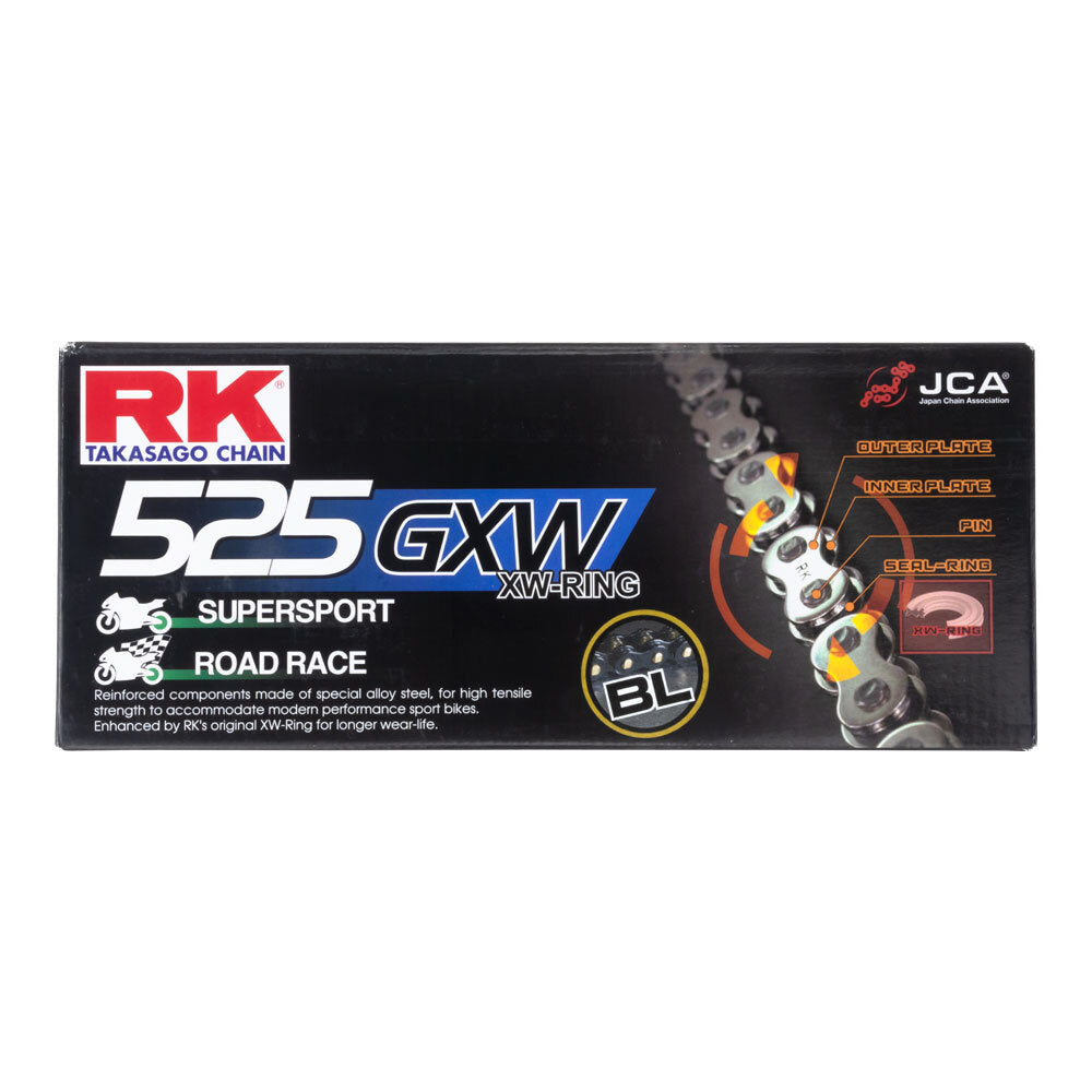 RK Takasago Chain 12-55W-120BL GXW Series XW-Ring Chain BL525GXW 120 Link Black