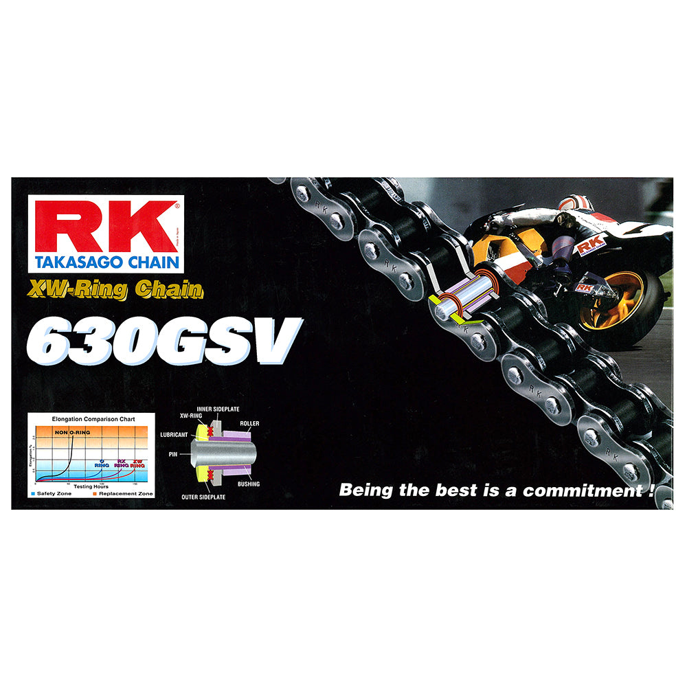 RK Takasago Chain 12-637-102 GSV Series XW-Ring Chain 630GSV 102 Link