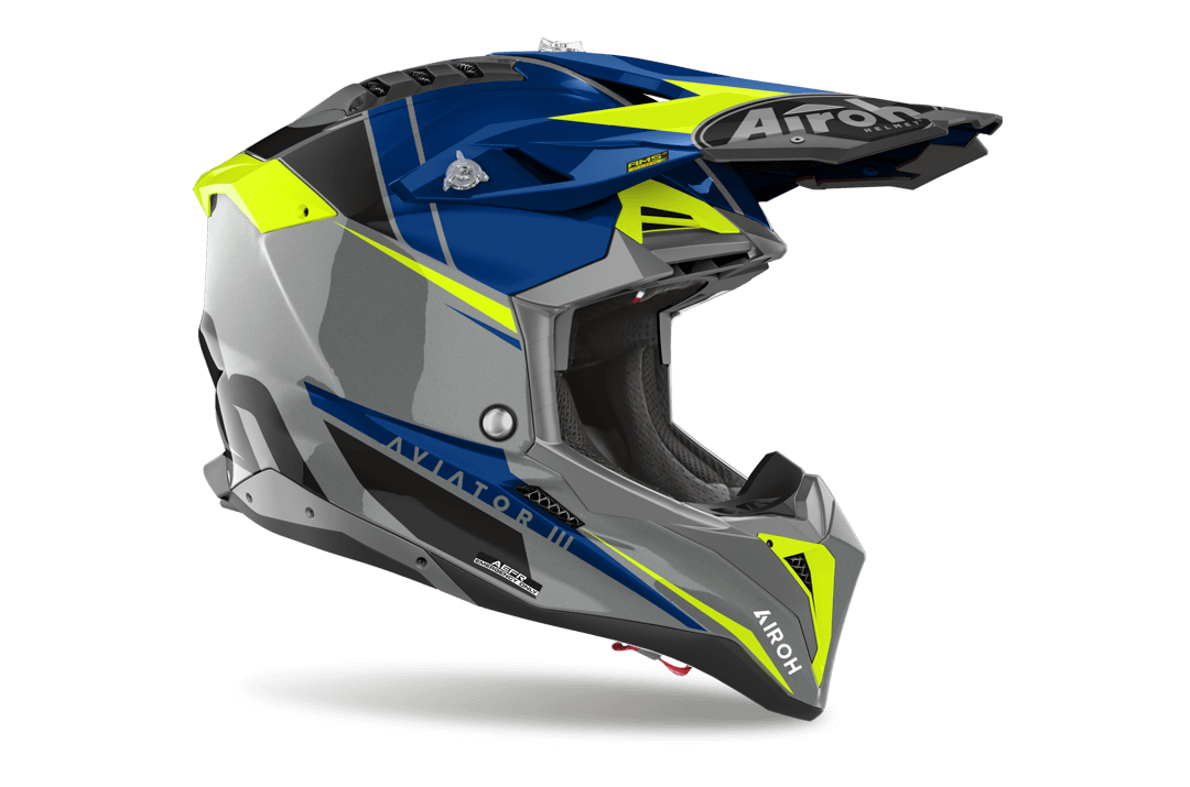 Airoh Aviator 3 Push Gloss Blue Helmet