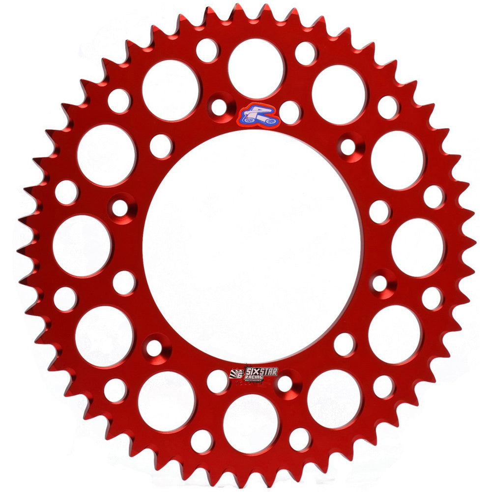 Renthal 154U52048GRRD Ultralight Grooved 48T Rear Sprocket Red (520 Pitch)