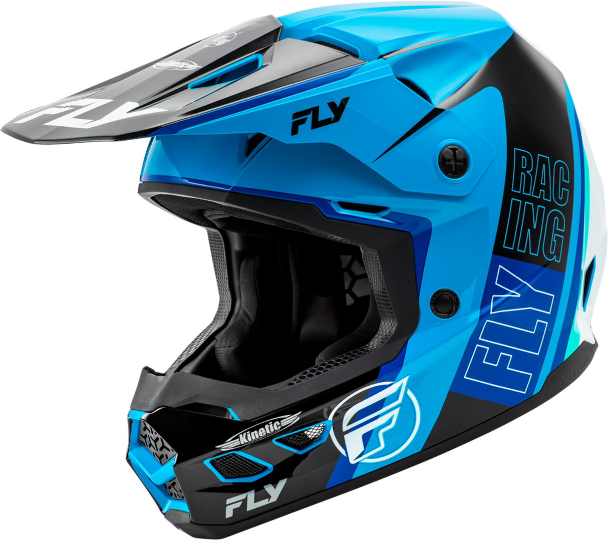 FLY Kinetic Rally Blue/Black/White Helmet