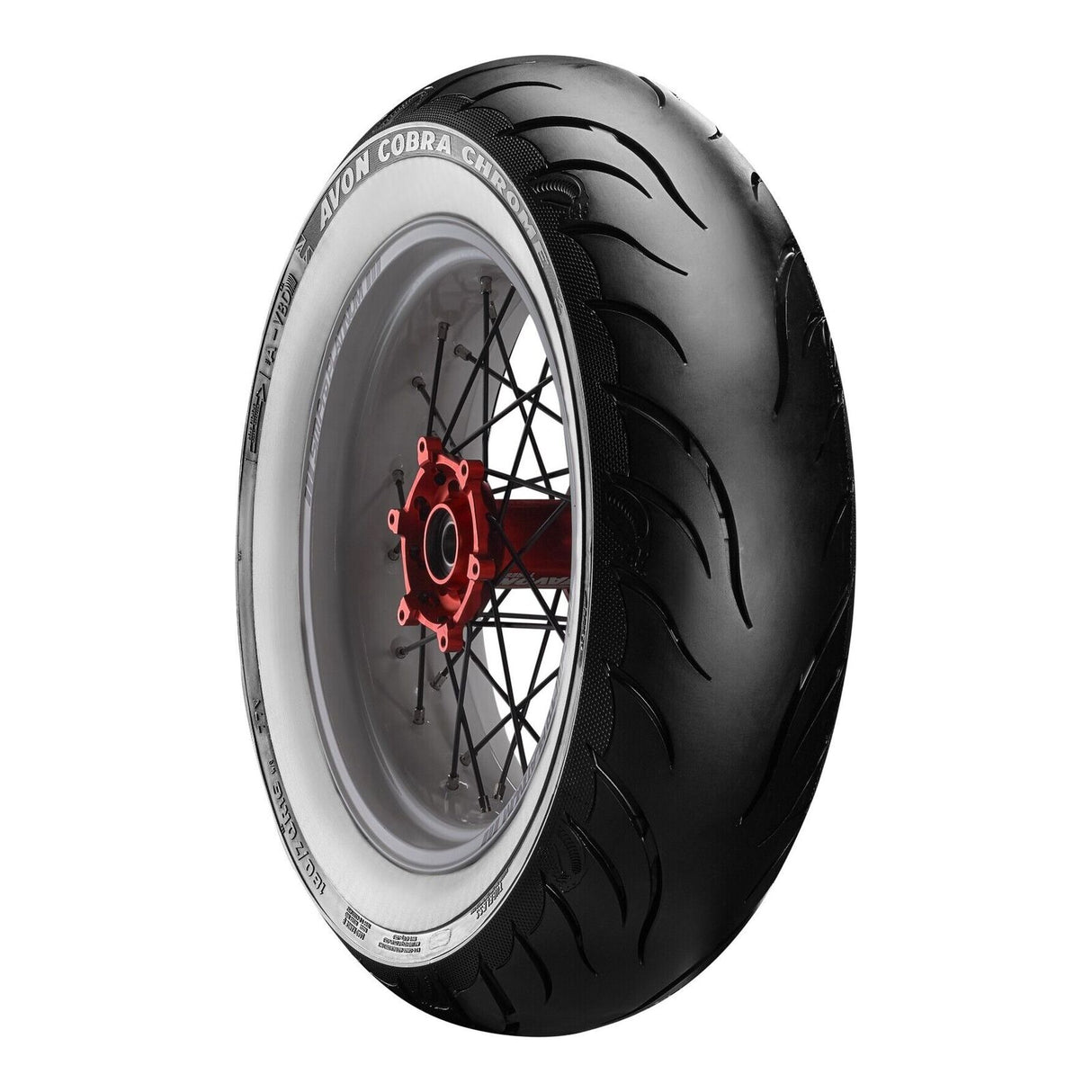 Avon Tyres AV92 Cobra Chrome Whitewall Rear Tyre 150/70-VB18 76V Tubeless