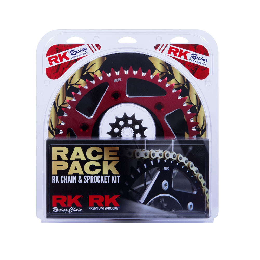 RK Takasago Chain 20-001-40R Race Pack Chain & Sprocket Kit Gold/Red 13/48T for Honda CRF450R 02-18