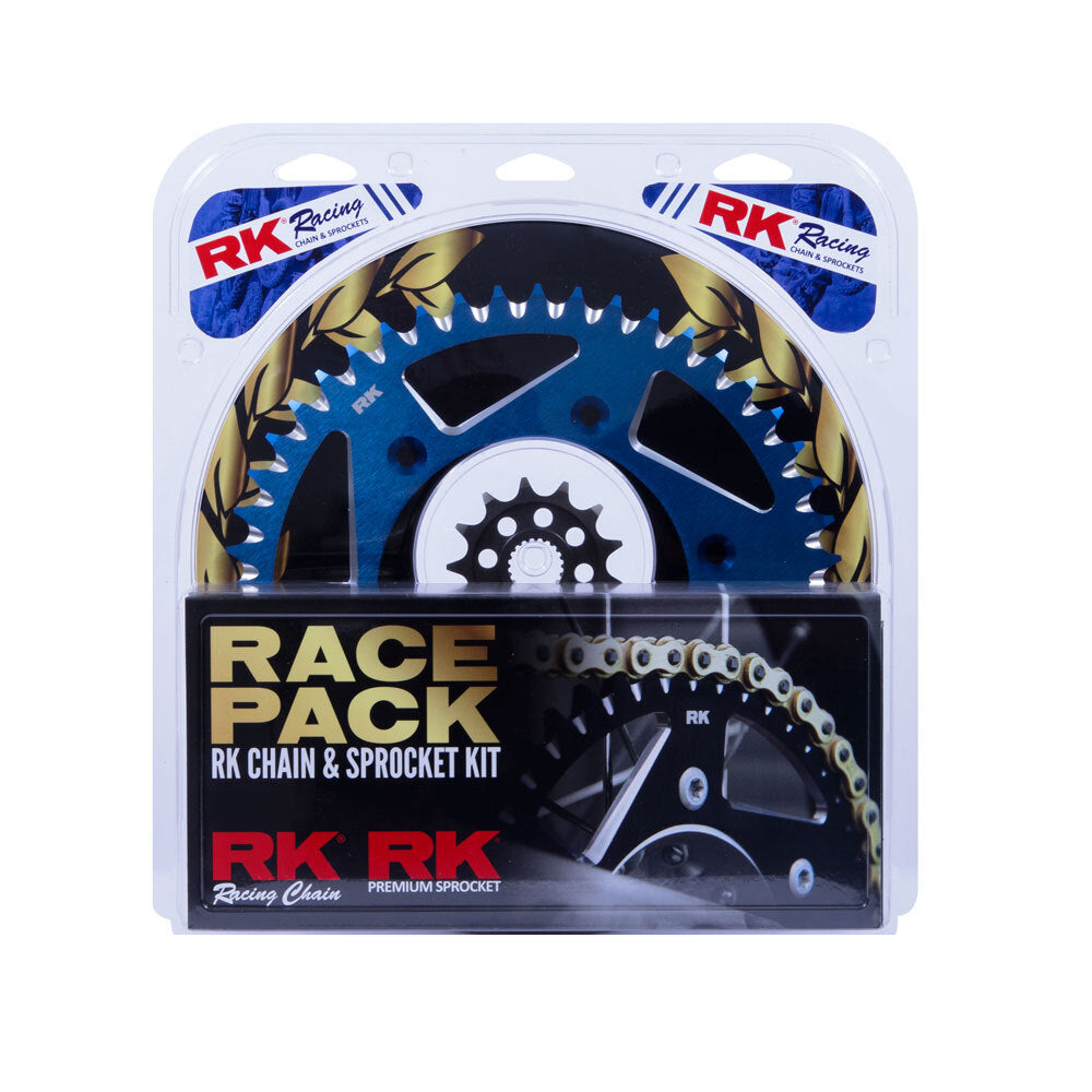 RK Takasago Chain 20-004-21B Race Pack Chain & Sprocket Kit Gold/Blue 13/49T for Yamaha YZ250F 01-18