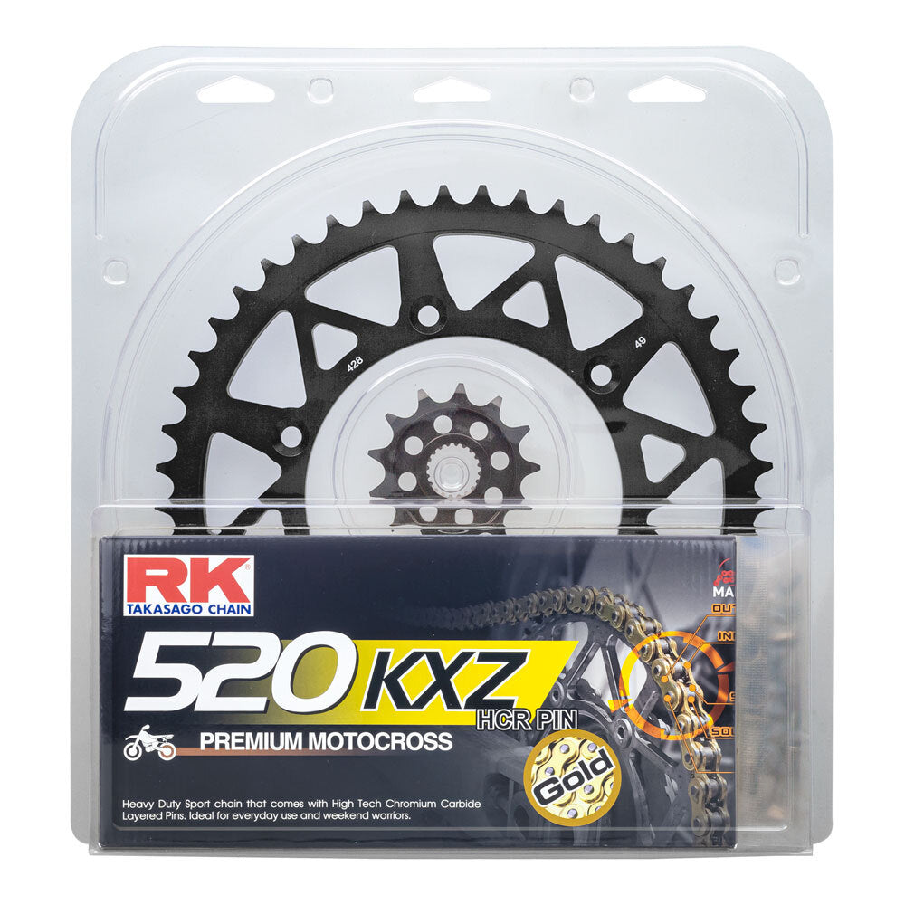 RK Takasago Chain 20-031-22K Lite Pack Chain & Sprocket Kit Black 13T/50T for Honda CRF250R 04-17