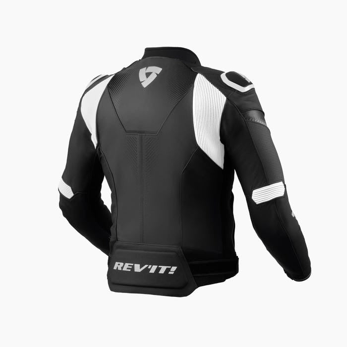 REV'IT! Control Black/White Leather Jacket [50][INTERNAL]