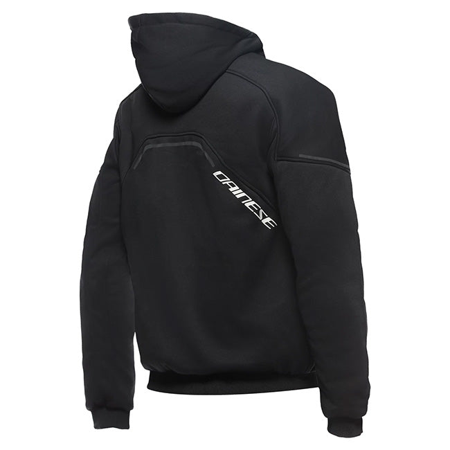 Dainese Daemon-X Safety Full Zip Black/Black/White Textile Hoodie Jacket