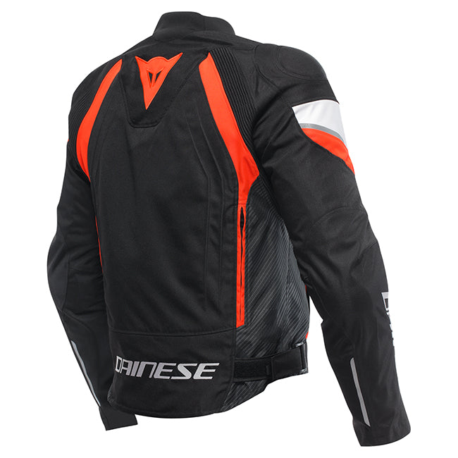 Dainese Avro 5 Tex Black/Fluro Red/White Textile Jacket