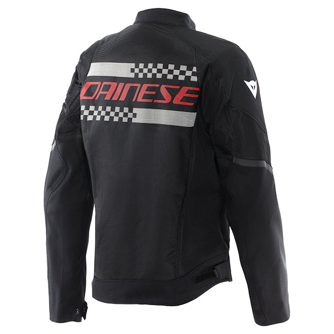 Dainese Herosphere Air Tex Black/White Stripes/Red Textile Jacket